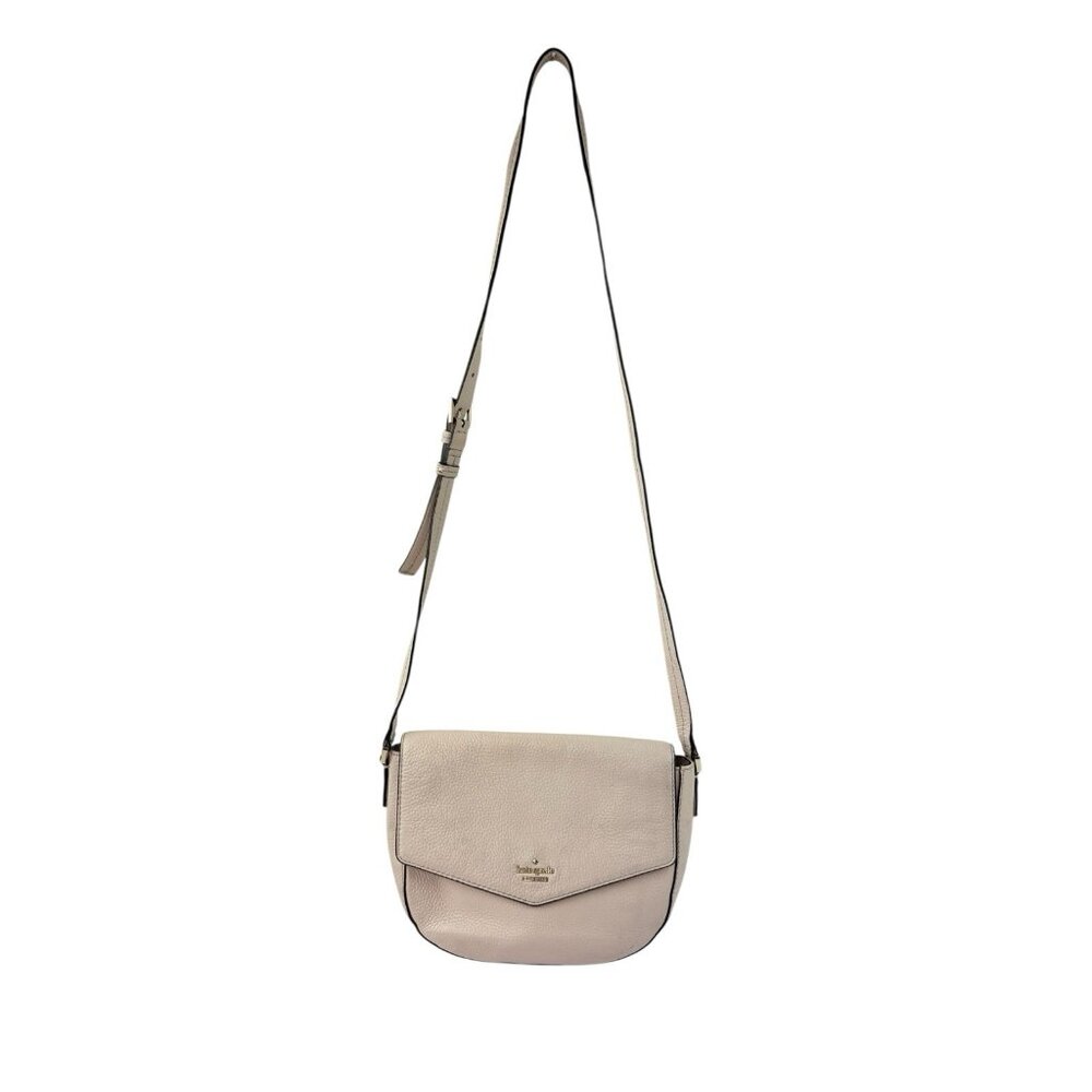 *Kate Spade Spencer Court Lavinia Ivory Crossbody Purse Leather Quiet Luxury
